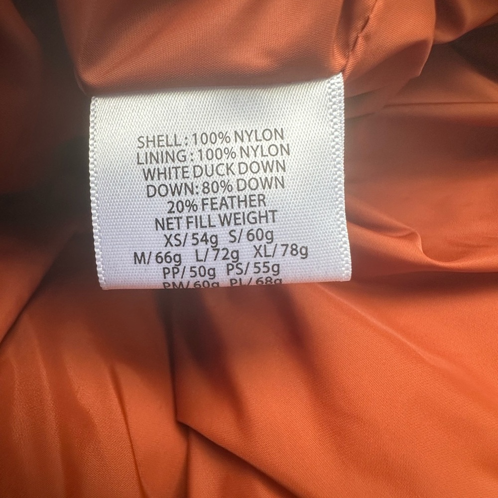 Eileen Fisher Down Vest Women's Small Burnt Orange Full Zip - Picture 7 of 9